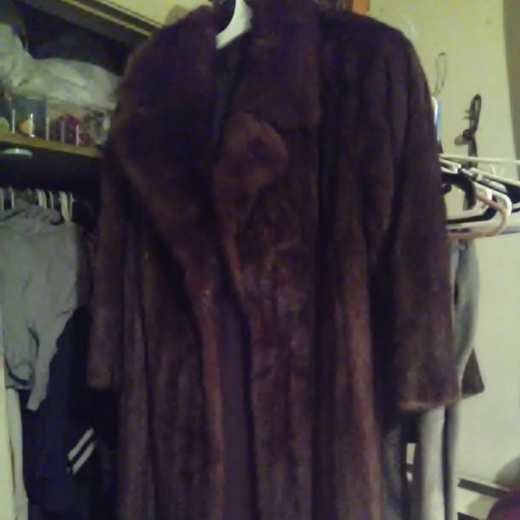 Genuine mink coat medium, brown - Picture 4 of 5